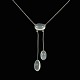 Sterling Silver 
Necklace with 
Moonstones.
Stamped 925.
L. 40 cm. / 
15,75 inches.
5,3 x 1,3 ...