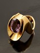 14 carat gold 
ring size 56 
weight 15 grams 
with cut 
amethyst from 
Ibsen & Weeke 
Copenhagen item 
...