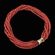 Nine-Strand 
Coral Necklace 
with 14k Gold 
Clasp and 21 
Diamonds 
0.30ct.
Designed and 
crafted by ...