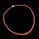 Coral Bead 
Necklace with 
Gold Plated 
Ball Clasp.
Stamped with 
585.
L. 46 cm. / 
18,11 ...