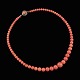 Coral Bead 
Necklace with 
filigree silver 
Clasp.
Stamped with 
925.
L. 48 cm. / 
18,90 ...