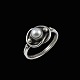 Georg Jensen. 
Sterling Silver 
Ring with Pearl 
#5.
Designed by 
Georg Jensen 
1866-1935.
Stamped ...