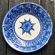 Faience dish 
18th/19th 
century. 
Blue/white. 
Decorated with 
geometric 
patterns and 
flowers. H: ...