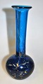 Mdina vase, 
20th century 
Malta. Blue 
glass with 
inlays. Signed. 
Height: 17.5 
cm.