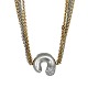 Ole Lynggaard; 
Necklace with 
"the optimist" 
clasp in 14k 
white gold, set 
with seven 
brillant-cut 
...