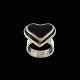 Royal 
Copenhagen / A. 
Michelsen. 
Porcelain and 
Sterling Silver 
Heart Ring - 
black.
Designed and 
...