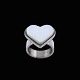 Royal 
Copenhagen / A. 
Michelsen. 
Porcelain and 
Sterling Silver 
Heart Ring - 
white.
Designed and 
...