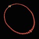 Coral Bead 
Necklace with 
Gold plated 
Clasp.
Stamped with 
Am.Dbl.
L. 50 cm. / 
19,69 ...