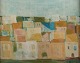 Frank Ibsen, 
Danish artist. 
City motif from 
Tangier, 
Morocco. Oil on 
panel.
Dated 1966.
In ...
