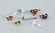 Murano, Italy. 
A collection of 
six miniature 
glass figurines 
of animals 
(duck, bird, 
seal etc.) ...