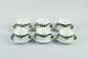 Six Meissen 
Green Ivy Vine 
Leaf coffee 
cups with 
saucers in hand 
painted ...