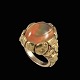 F. Hingelberg - 
Denmark. 14k 
Gold Ring with 
Fine Gold & 
Fire Opal.
Designed and 
crafted by F. 
...