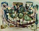 R. Arnal, 
unknown artist.
Modernist 
landscape.
Oil on canvas.
Signed and 
dated 76.
In ...