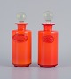 Michael Bang 
for Holmegaard.
Oil and 
vinegar 
containers in 
orange and 
white art ...