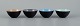 Four small 
bowls in metal.
Brown, grey, 
blue and mint 
green.
Design by 
Hermann ...