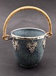 Arne Bang 
1901-1983 Stone 
ice bucket 
signed. 
monogram AB 15 
H. 13 cm. 
D.14.5 cm. with 
sterling ...