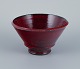 Solveig og Lars 
Henrik Kähler, 
ceramic bowl 
with glaze in 
burgundy ...