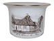 Bing & 
Grondahl, small 
white and brown 
flowerpot - 
Hans Christian 
Andersen House 
in ...