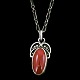 Georg Jensen; 
Heritage 
jewellery 2005. 
Made of 
sterling 
silver, set 
with a 
carnelian.
Pendant ...