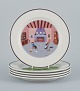 Villeroy & 
Boch, 
Luxemburg, 
design Gérard 
Laplau.
A set of five 
"Naif" 
porcelain 
plates with ...