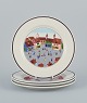 Villeroy & 
Boch, 
Luxemburg, 
design Gérard 
Laplau.
A set of four 
"Naif" 
porcelain 
plates with ...