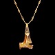 Björn Weckström 
for Lapponia;
A necklace of 
14k gold
Necklace l. 
47,8 cm.
Pendant h. 3,8 
cm. ...
