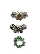 Vintage 
butterfly 
brooches, 
silver, 
including 925 
sterling silver 
plus enamel.
Top butterfly 
...