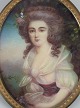 Miniature 
painting. 
Portrait of 
fine lady in 
white dress.
Water color on 
porcelain.
Early ...