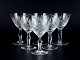 Wien Antik, 
Lyngby Glas, 
Denmark, 
vintage set of 
six clear 
sherry glasses.
Faceted ...