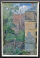 Nielsen, Egon 
(1894 - 1973) 
Denmark: The 
house, summer. 
Oil on canvas. 
Signed. 68 x 45 
...
