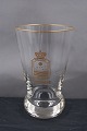 Danish Masonic 
glass or 
Freemason 
glass, beer 
glass decorated 
with cutted 
symbols on 
round ...