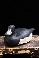 Decorative, old 
decoy in 
painted wood 
with glass eyes 
and with a fine 
patina. H:12,5 
cm. L:29 cm.