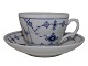 Royal 
Copenhagen Blue 
Fluted Plain, 
large coffee 
cup with 
matching 
saucer.
Decoration 
number ...