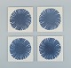 Royal 
Copenhagen, 
four tiles with 
an abstract 
motif.
Mid 20th 
century.
Perfect ...