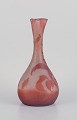 Emile Gallé, 
early and rare 
art glass vase 
decorated with 
flowers in 
orange/red 
frosted art ...