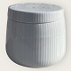 Royal 
Copenhagen, 
White elements, 
Jar with lid 
#161, 10 cm in 
diameter, 9 cm 
high, 1st grade 
...