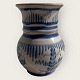 Ceramic vase, 
Haunsø 
ceramics. Blue 
and white 
glaze, 14.5cm 
high, 11cm in 
diameter *Nice 
condition*