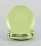 Stig Lindberg 
for 
Gustavsberg. 
Set of six 
"Colorado" 
retro porcelain 
plates in apple 
green. ...