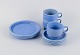 Kunsthandwerk 
Austria, tea 
set for three 
in light blue 
stoneware.
1960s/1970s.
In perfect ...