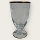 Lyngby Glas, 
Seagull crystal 
glass with cuts 
and gold rim, 
Beer / Water, 
14cm high, 
7.5cm in ...