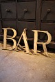 3 old French 
facade letters 
"BAR" In zinc 
with old paint 
and a nice 
patina. Height: 
30.5 cm. ...