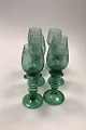 Set of 6 Green 
Bohemian glas 
with decor. 
3 with flat 
bottom and 3 
with open ...