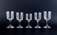 A set of five 
René Lalique 
Chenonceaux 
glasses.
Four red wine 
glasses and one 
white wine ...