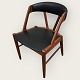 Chair in teak 
wood with cover 
in black 
plastic. Danish 
modern from the 
1960s. Nice 
used condition.