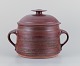 Mogens Nielsen, 
Nysted, 
Denmark, 
colossal 
handmade lidded 
jar in ceramic 
with glaze in 
brown ...