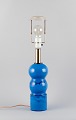 Nils Kähler for 
Kähler, large 
ceramic table 
lamp decorated 
in turquoise 
glaze.
Approximately 
...