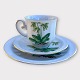 Firkløveren, 
Carl von Linné, 
Trio coffee 
set, Primula 
1977, cup 7cm 
high, Plate 
17cm in 
diameter ...