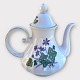 Firkløveren, 
Carl Von Linné, 
Coffee pot, 
Blue anemone, 
23cm high, 24cm 
wide *Perfect 
condition*
