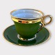 Large morning 
cup, Green with 
gold rim, 9cm 
in diameter, 
8cm high *Nice 
condition*