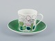 Stig Lindberg 
for 
Gustavsberg, 
Sweden. Rare 
"Tahiti" coffee 
cup with  
saucer. 
Hand-painted 
with ...